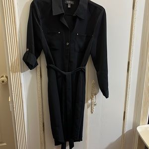 Black shirt dress